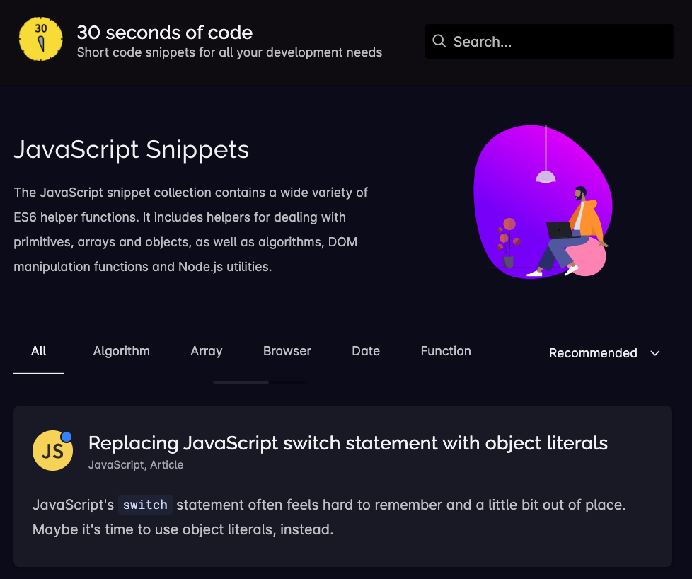 Vanilla JavaScript Code Snippets