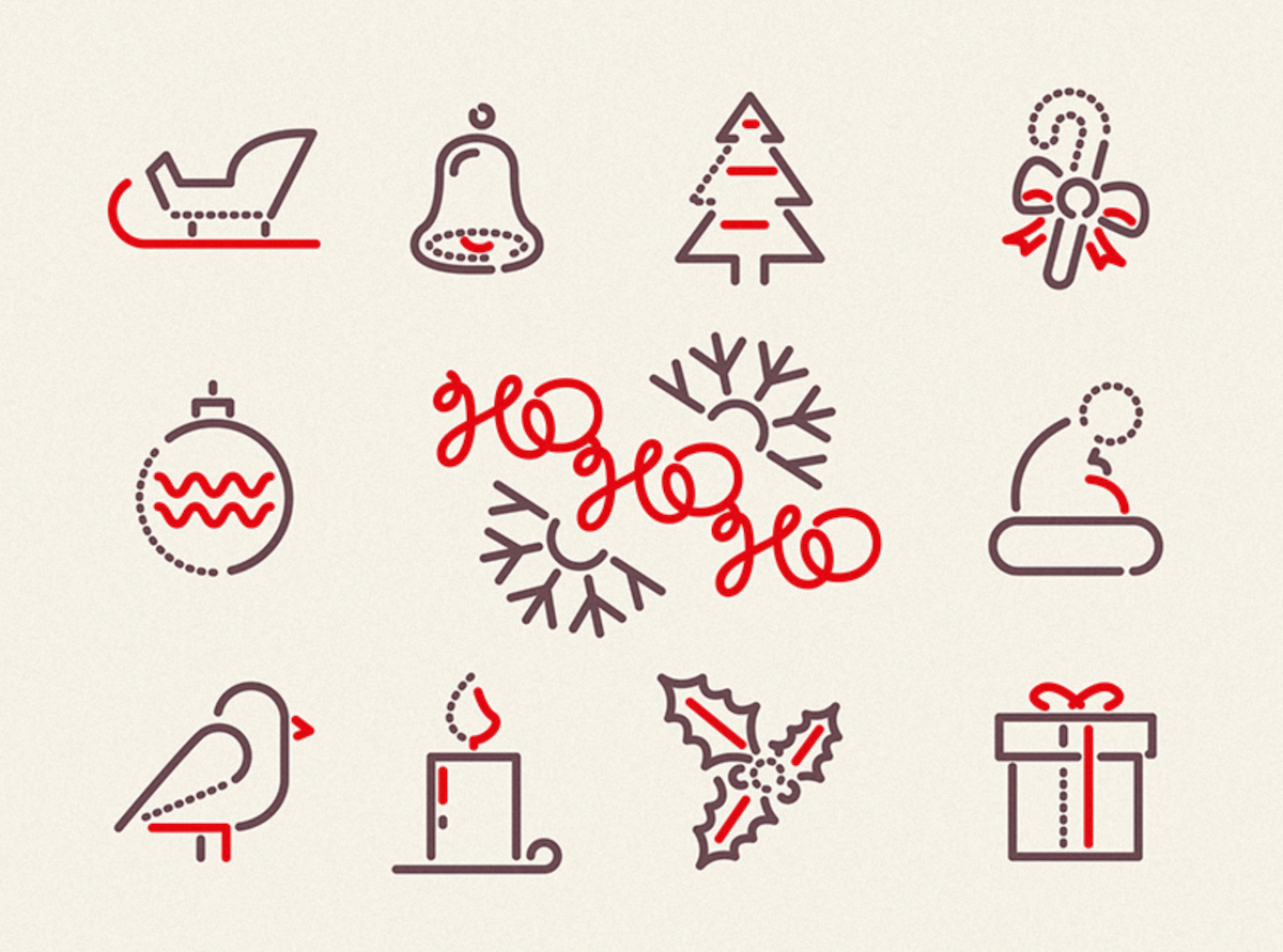 Free Holiday-Inspired Icon Sets And Vector Elements