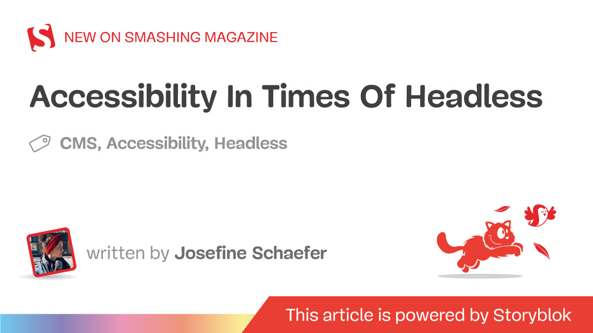 Accessibility In Times Of Headless