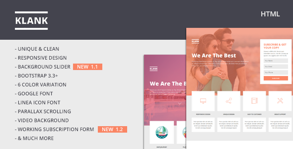 Klank | Multipurpose Landing Page With Bootstrap