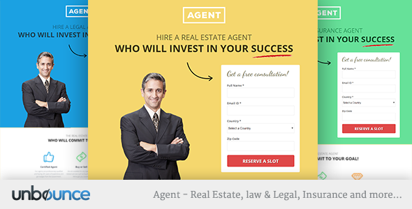 Unbounce Responsive Landing Page Template - Agents