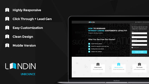 Landin - Education Landing Unbounce Template
