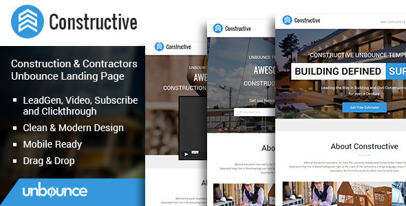 Constructive - Contractors Unbounce Landing Page