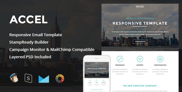 Accel - Responsive Email + StampReady Builder