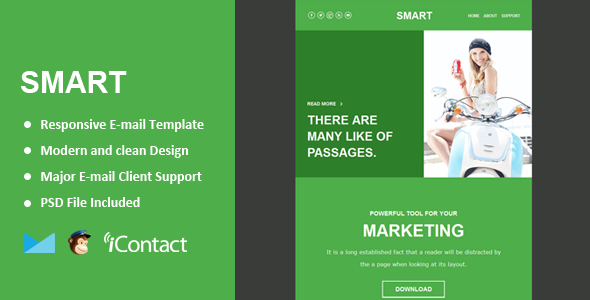 Smart Mail - Responsive E-mail Template + Themebuilder Access