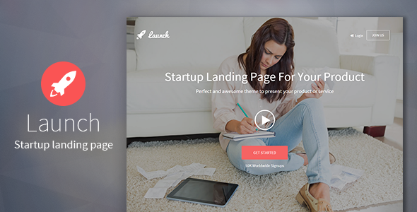 Launch - Startup Landing Page