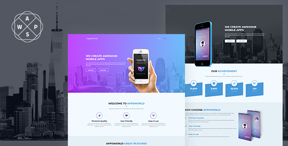 AppsWorld - App Landing Page HTML5 Template