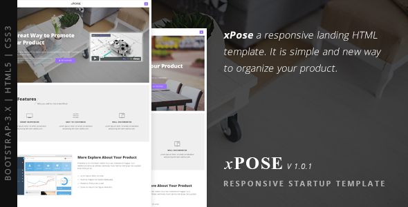 xPose - Responsive Startup Landing Page