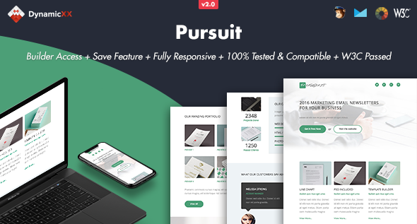Pursuit - Responsive Email + Online Template Builder