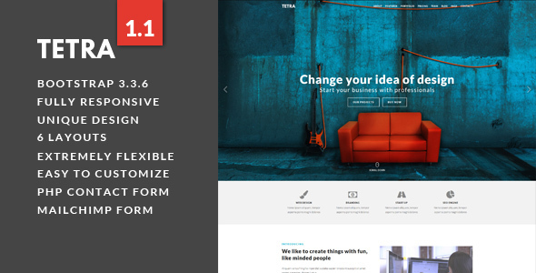 Tetra - Multipurpose Landing Page Template