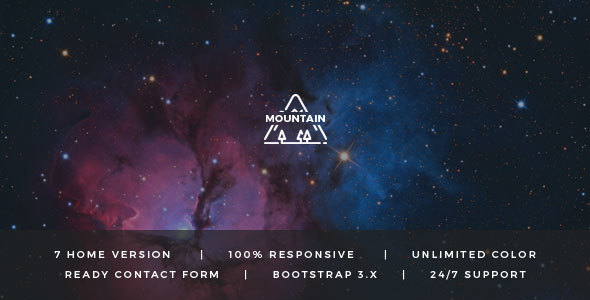 Mountain - HTML5 Responsive App Landing Page