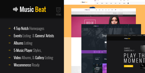 MusicBeat Musicians & DJ's Music Band Html Template
