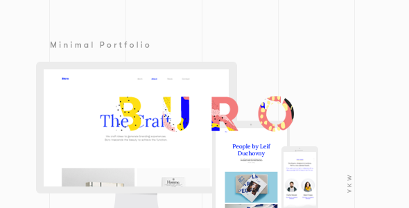 Buro - Minimal Bootstrap & Typography Portfolio Template