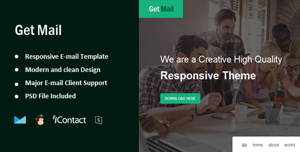 Get Mail - Responsive E-mail Template + Online Access