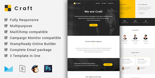 Craft - Complete Email Package - Responsive Templates + Builder