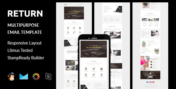 Return - Multipurpose Responsive Email Template + Stampready Builder
