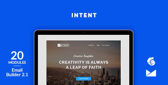 Intent Email Template + Online Emailbuilder 2.1