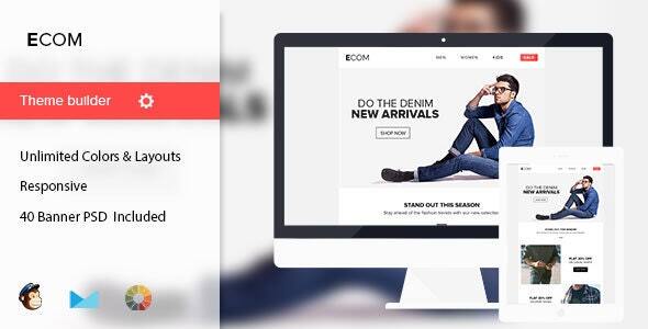 Ecom - Minimal Email Template + 40 Banners