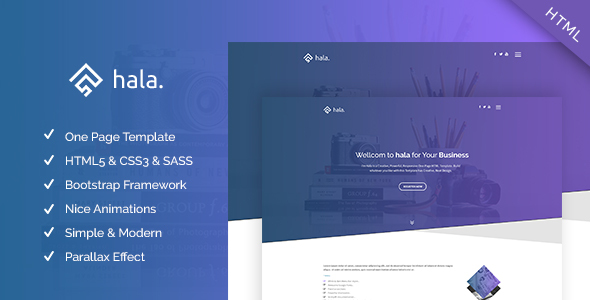 Hala - Multi-purpose Responsive One Page Template