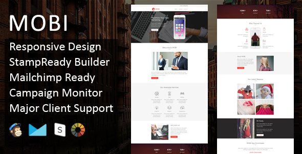 MOBI - Multipurpose Responsive Email Template + Stampready Builder