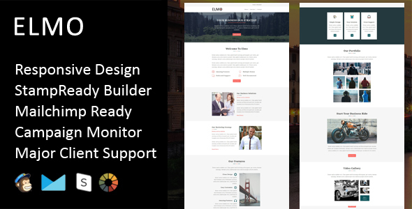 Elmo - Multipurpose Responsive Email Template + Stampready Builder