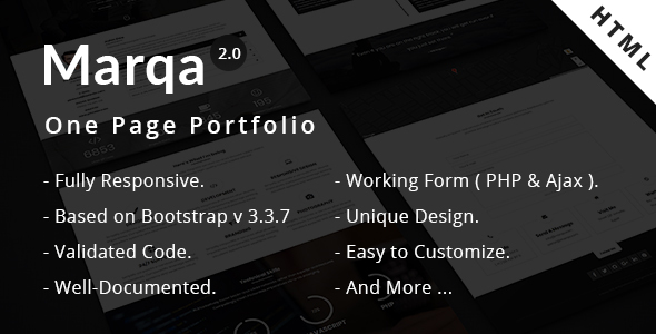 Marqa | One Page Personal & Portfolio HTML Template