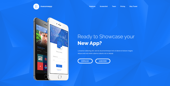 Blu - Bootstrap Minimal App Landing Page HTML