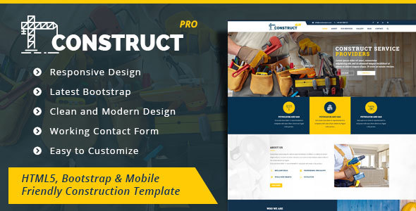 Construction - HTML5/Bootstrap Template
