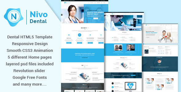 Nivodental - Responsive Multi-Purpose HTML5 Template