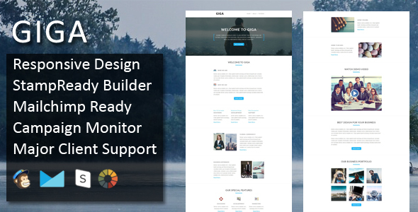 GIGA - Multipurpose Responsive Email Template + Stampready Builder