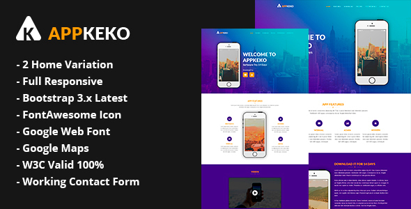 APPKEKO - App Landing Page HTML Template