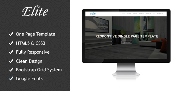 Elite Responsive Multipurpose Single Page Template