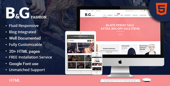 B & G - eCommerce Fashion HTML Template