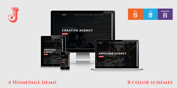 JANNAT - Onepage Creative Agency Template