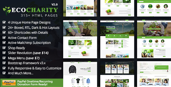 Ecocharity - NonProfit Charity HTML Template