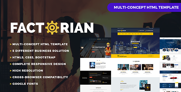 Factorian - Factory HTML Template