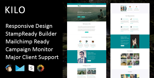 Kilo - Multipurpose Responsive Email Template + Stampready Builder
