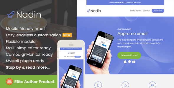 Nadin, App Promo Email Template + Builder Access