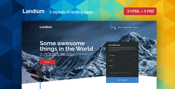 Landium - App & Landing Page Theme Pack