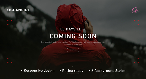 OceanSide — Responsive Coming Soon Template