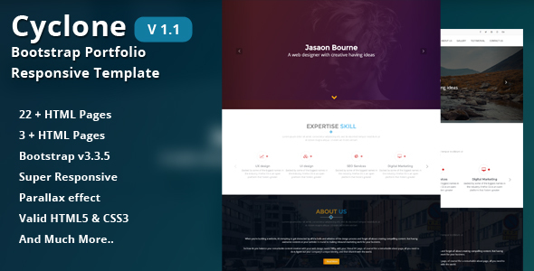 Cyclone-Bootstrap Portfolio Responsive Template