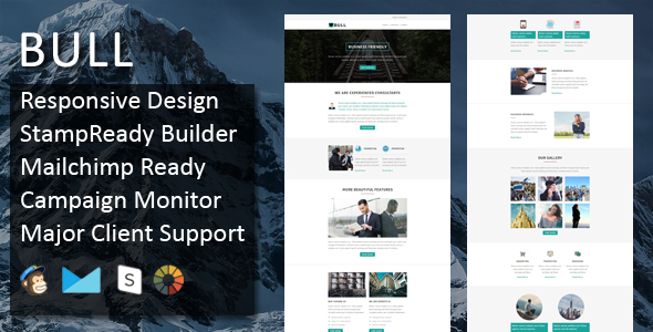 Bull - Multipurpose Responsive Email Template + Stampready Builder