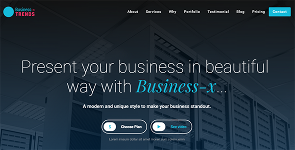 Business-x: Business Landing Page