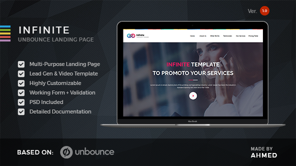 Infinite - Marketing Unbounce Template