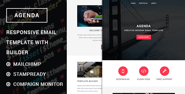 Agenda - Responsive email template with stampready builder