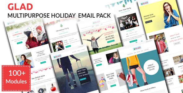 GLAD - Christmas Celebration Email Pack with Stampready Builder Access