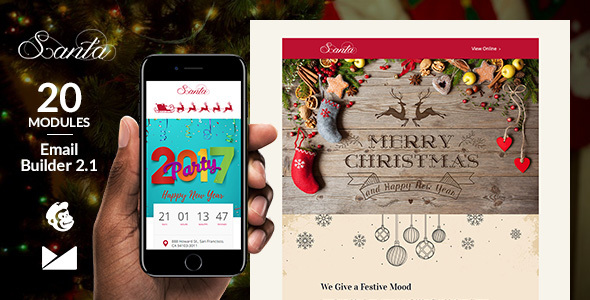 Santa Email Template + Online Emailbuilder 2.1