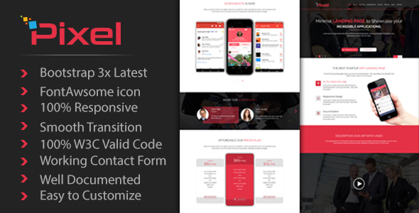 PIXEL - App Landing Page Template