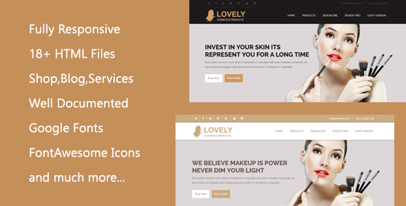 Lovely Cosmetics Responsive HTML Template