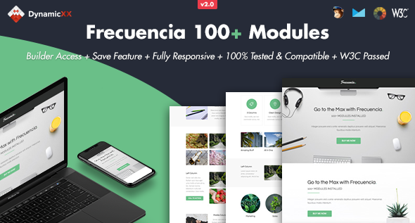 Frecuencia - 100+ Modules - Email + Online Template Builder